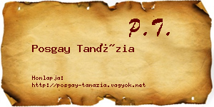 Posgay Tanázia névjegykártya